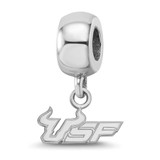 Image of Sterling Silver LogoArt University of South Florida Bead Charm Small Dangle