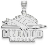 Image of Sterling Silver Longwood University Large Pendant by LogoArt