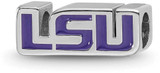 Image of Sterling Silver Louisiana State U Primary Enamel Logo Bead by LogoArt