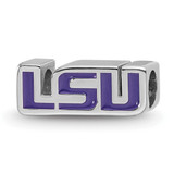 Sterling Silver Louisiana State U Primary Enamel Logo Bead by LogoArt