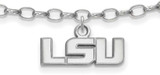 Image of Sterling Silver Louisiana State University Anklet by LogoArt