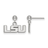 Sterling Silver Louisiana State University Earrings Dangle Ball by LogoArt
