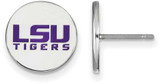 Image of Sterling Silver Louisiana State University Small Enamel Disc Earrings by LogoArt