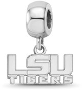 Image of Sterling Silver Louisiana State University XSmall Dangle Bead LogoArt SS049LSU