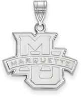Image of Sterling Silver Marquette University Medium Pendant by LogoArt