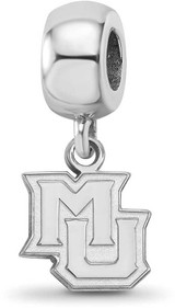 Image of Sterling Silver Marquette University X-Small Dangle Bead Charm LogoArt SS019MAR
