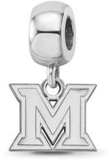 Image of Sterling Silver Miami University X-Small Dangle Bead Charm by LogoArt