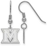 Image of Sterling Silver Miami University X-Small Dangle Earrings by LogoArt (SS005MU)