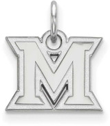 Image of Sterling Silver Miami University X-Small Pendant by LogoArt (SS001MU)