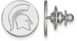 Image of Sterling Silver Michigan State University Lapel Pin by LogoArt (SS052MIS)
