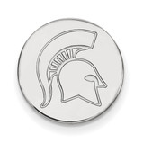 Sterling Silver Michigan State University Lapel Pin by LogoArt (SS052MIS)