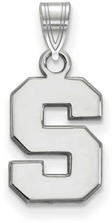 Image of Sterling Silver Michigan State University Small Pendant by LogoArt (SS002MIS)