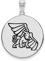 Image of Sterling Silver Missouri Western State U XL Enamel Disc Pendant by LogoArt