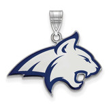 Image of Sterling Silver Montana State University Large Enamel Pendant by LogoArt
