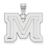 Image of Sterling Silver Montana State University Large Pendant by LogoArt (SS018MTU)