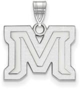 Image of Sterling Silver Montana State University Small Pendant by LogoArt (SS016MTU)