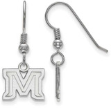 Image of Sterling Silver Montana State University XSmall Dangle Earrings LogoArt SS019MTU
