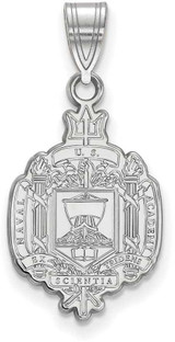 Image of Sterling Silver Navy Large Crest Pendant by LogoArt