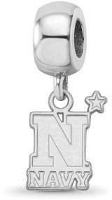Image of Sterling Silver Navy Small Dangle Bead by LogoArt
