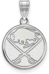 Image of Sterling Silver NHL Buffalo Sabres Medium Pendant by LogoArt
