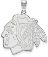Image of Sterling Silver NHL Chicago Blackhawks XL Pendant by LogoArt