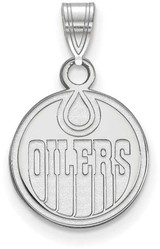 Image of Sterling Silver NHL Edmonton Oilers Small Pendant by LogoArt