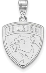 Image of Sterling Silver NHL Florida Panthers Large Pendant by LogoArt