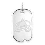 Image of Sterling Silver NHL LogoArt Colorado Avalanche Small Dog Tag Pendant