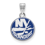 Image of Sterling Silver NHL LogoArt New York Islanders Small Enamel Pendant