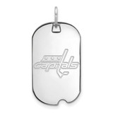 Image of Sterling Silver NHL LogoArt Washington Capitals Small Dog Tag Pendant