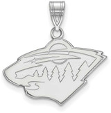 Image of Sterling Silver NHL Minnesota Wild Medium Pendant by LogoArt