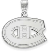 Image of Sterling Silver NHL Montreal Canadiens Medium Pendant by LogoArt