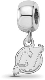 Image of Sterling Silver NHL New Jersey Devils X-Small Dangle Bead Charm by LogoArt