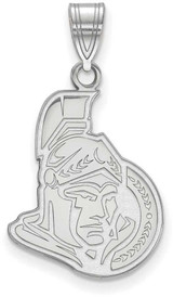 Image of Sterling Silver NHL Ottawa Senators Large Pendant by LogoArt