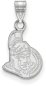 Image of Sterling Silver NHL Ottawa Senators Small Pendant by LogoArt