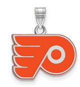 Image of Sterling Silver NHL Philadelphia Flyers Small Enamel Pendant by LogoArt