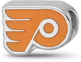 Image of Sterling Silver NHL Philadelphia Flyers Winged P Enamel Logo Bead by LogoArt