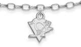 Image of Sterling Silver NHL Pittsburgh Penguins Anklet by LogoArt