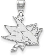 Image of Sterling Silver NHL San Jose Sharks Medium Pendant by LogoArt