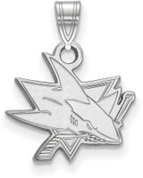 Image of Sterling Silver NHL San Jose Sharks Small Pendant by LogoArt