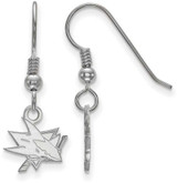 Image of Sterling Silver NHL San Jose Sharks X-Small Dangle Earrings by LogoArt