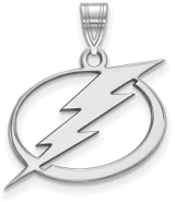 Image of Sterling Silver NHL Tampa Bay Lightning Large Pendant by LogoArt
