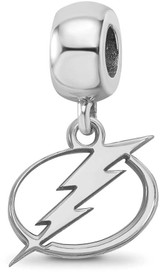 Image of Sterling Silver NHL Tampa Bay Lightning Small Dangle Bead by LogoArt