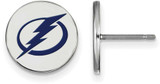 Image of Sterling Silver NHL Tampa Bay Lightning Small Enamel Disc Earrings by LogoArt