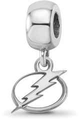 Image of Sterling Silver NHL Tampa Bay Lightning X-Small Dangle Bead Charm by LogoArt