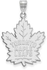 Image of Sterling Silver NHL Toronto Maple Leafs XL Pendant by LogoArt