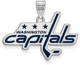 Image of Sterling Silver NHL Washington Capitals Large Enamel Pendant by LogoArt