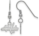 Image of Sterling Silver NHL Washington Capitals X-Small Dangle Earrings by LogoArt
