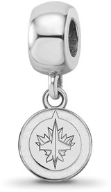Image of Sterling Silver NHL Winnipeg Jets X-Small Dangle Bead Charm by LogoArt