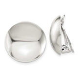 Image of 18mm Sterling Silver Non-Pierced 18mm Button Stud Earrings
